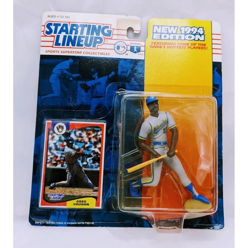 1994 Kenner Starting Lineup Greg Vaughn Milwaukee Brewers Figure